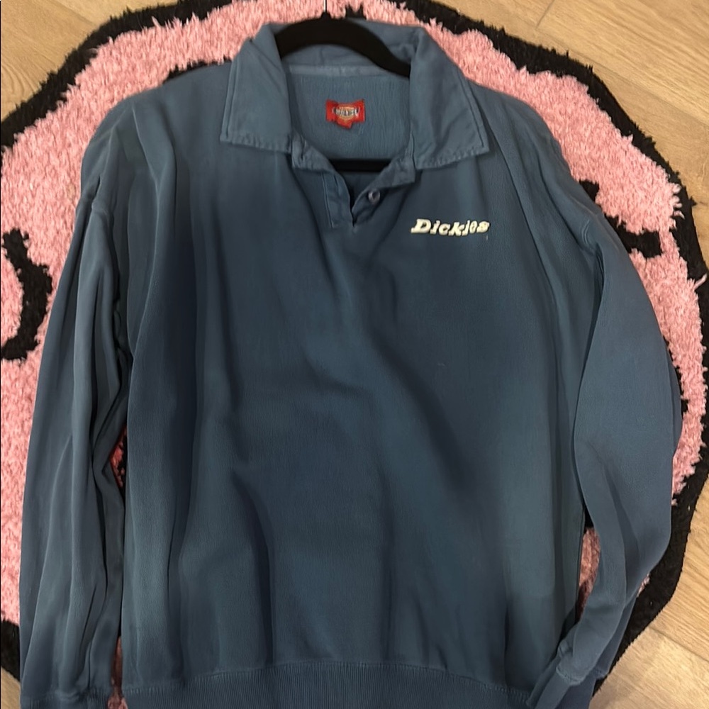 Dickies Blue Quarter-Zip Sweater with Relaxed Fit